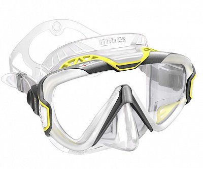Potápačská Maska MARES PURE WIRE + Druhý Rám ZADARMO Čirá - Žlutá Bílo - Růžový rám