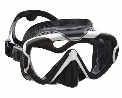 Potápačská Maska + Suchý Šnorchel + Druhý Rám - Mares PURE WIRE SET Černá - Žlutá Bílo - Růžový rám